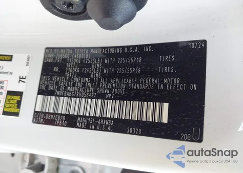 2024 Toyota Corolla Cross Hybrid Xse from USA, damaged, VIN 7MUFBABG7RV056487